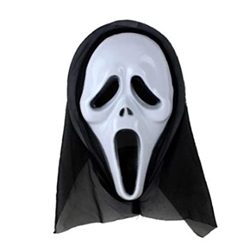Vepoty Maske Leichentuch, Halloween Scream Maske Vollkopfmasken Scary Masken Party Horror Kostümzubehör Accessoire von Vepoty