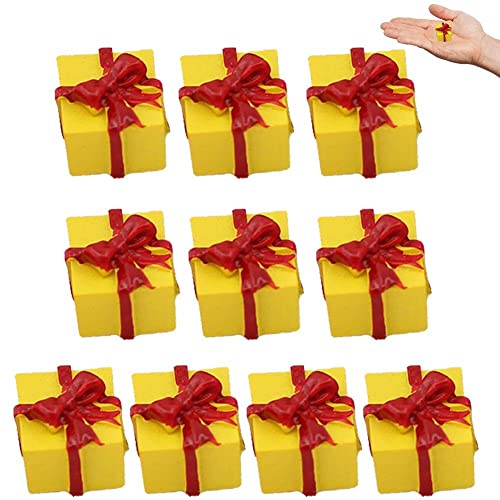 Vepoty Simulation Mini-Geschenkboxen 10 Stück Puppenhaus-Geschenk verpackte Geschenkboxen Ornament Puppenstuben-Zubehör im Maßstab 1/12 von Vepoty