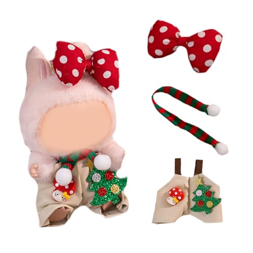 Puppen-Outfit-Kleidungsset für 17 cm große Puppen, Premium-Mode, Halloween, Spinne, Weihnachtsbaum-Design, Puppen-Zubehör-Set, Kostüm-Outfit für Halloween-Weihnachtskleid (keine Puppe) (CC0808B) von VerViento