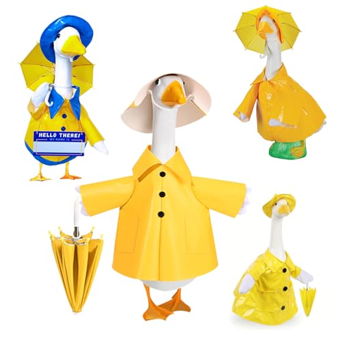 Regenmantel Gans Outfit Veranda Gans Kleidung, Sommer Rasen Gans Statue Regenmantel Kostüm, Hof, Gans Kleidung, Regenschirm, Hut Outfit für 58,4 cm Rasen, Outdoor, Garten, Hof, Terrasse, Statue Dekor Regenmantel Gans Outfit Veranda Gans Kleidung, Sommer Rasen Gans Statue Regenmantel Kostüm, Hof, Gans Kleidung, Regenschirm, Hut Outfit für 58,4 cm Rasen, Outdoor, Garten, Hof, Terrasse, Statue Dekor von VerViento