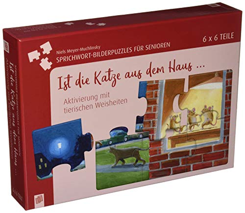 Verlag an der Ruhr GmbH Sprichwort-Bilderpuzzles für Senioren: Ist die Katze aus dem Haus ...: Aktivierung mit tierischen Weisheiten - 6 x 6 Teile von Verlag an der Ruhr GmbH
