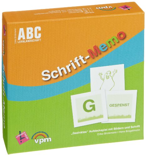 Verlag für pädagogische Medien im Ernst Klett Verlag Schrift-Memo. EIN Aufdeckspiel mit Bild und Schrift: 128 Spielkarten in Einer Box Klasse 1 von Klett