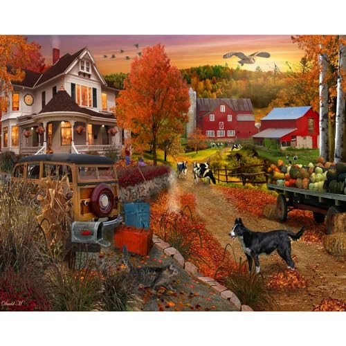 Country Inn & Farm Puzzle 1000 Teile von Vermont Christmas Company