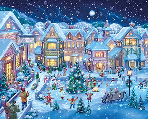 Dorfplatz im Winter Jigsaw Puzzle 1000 Teile von Vermont Christmas Company
