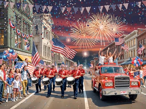 Parade am 4. Juli Puzzle 550 Teile – vollständig ineinandergreifende & zufällig geformte Teile – 61 x 45,7 cm – Sommerferien-Puzzles für Familien Parade am 4. Juli Puzzle 550 Teile – vollständig ineinandergreifende & zufällig geformte Teile – 61 x 45,7 cm – Sommerferien-Puzzles für Familien von Vermont Christmas Company