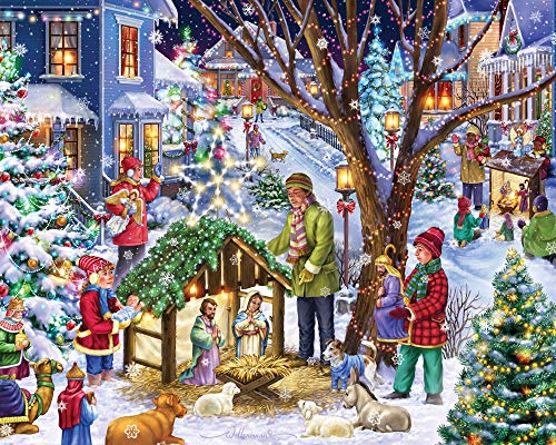 Puzzle Neighborhood Nativity, 1000 Teile von Vermont Christmas Company