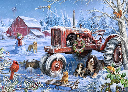 Puzzle Weihnachten auf dem Bauernhof, 1000 Teile von Vermont Christmas Company