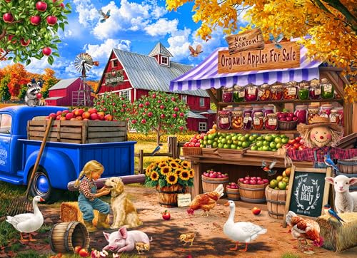 Vermont Christmas Company Apfelfarm-Puzzle, 1000 Teile, Camping-Puzzles für Erwachsene und Familien, vollständig ineinandergreifende und zufällig geformte Teile, 66 x 48 cm Vermont Christmas Company Apfelfarm-Puzzle, 1000 Teile, Camping-Puzzles für Erwachsene und Familien, vollständig ineinandergreifende und zufällig geformte Teile, 66 x 48 cm von Vermont Christmas Company