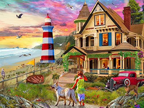 Vermont Christmas Company Beachside Home Puzzle 550 Teile von Vermont Christmas Company