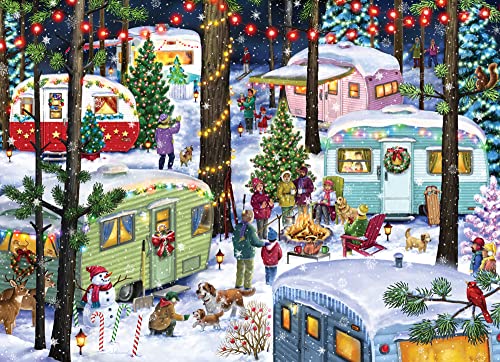 Vermont Christmas Company Camping für Weihnachten Puzzle 1000 Teile von Vermont Christmas Company