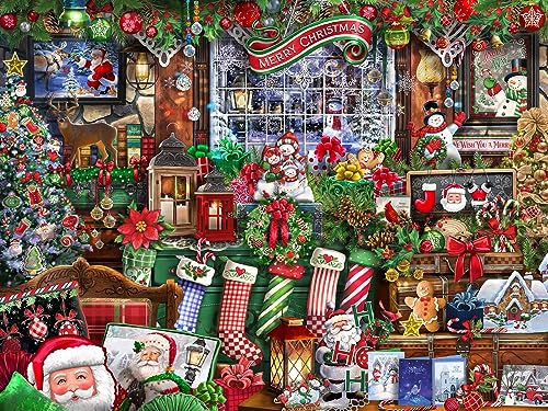 Vermont Christmas Company Christmas Collectibles Puzzle 550 Teile – Lustige Weihnachts-Collage für Erwachsene & Junge Erwachsene – 61 x 45,7 cm von Vermont Christmas Company