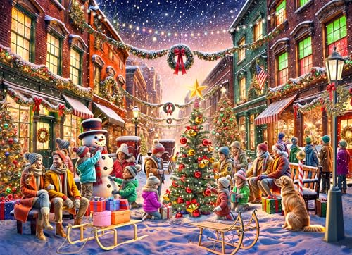 Vermont Christmas Company Downtown Weihnachtspuzzle, 1000 Teile, Puzzle mit zufällig geformten und ineinandergreifenden Teilen, 66 x 49 cm Vermont Christmas Company Downtown Weihnachtspuzzle, 1000 Teile, Puzzle mit zufällig geformten und ineinandergreifenden Teilen, 66 x 49 cm von Vermont Christmas Company