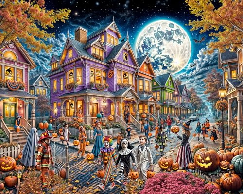 Vermont Christmas Company Halloween-Puzzle, Mondschein, 1000 Teile, große Teile, vollständig ineinandergreifende und zufällig geformte Teile, 76,2 x 61 cm Vermont Christmas Company Halloween-Puzzle, Mondschein, 1000 Teile, große Teile, vollständig ineinandergreifende und zufällig geformte Teile, 76,2 x 61 cm von Vermont Christmas Company