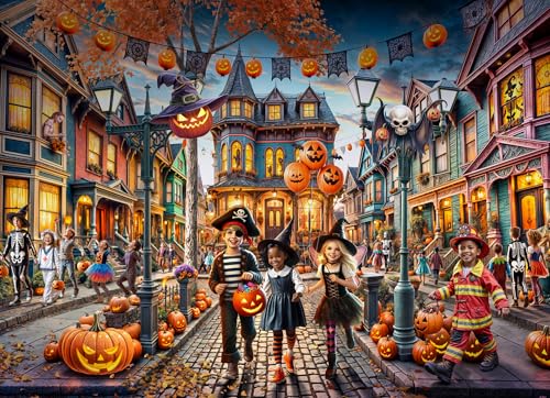 Vermont Christmas Company Halloween-Spaß-Puzzle, 1000 Teile, Halloween-Puzzles mit zufällig geformten Teilen, 66 x 49 cm Vermont Christmas Company Halloween-Spaß-Puzzle, 1000 Teile, Halloween-Puzzles mit zufällig geformten Teilen, 66 x 49 cm von Vermont Christmas Company