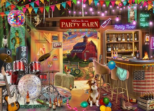 Vermont Christmas Company Party Barn Puzzle, 1000 Teile, Puzzles für Erwachsene und Familien, vollständig ineinandergreifende und zufällig geformte Teile, 66 x 49 cm Vermont Christmas Company Party Barn Puzzle, 1000 Teile, Puzzles für Erwachsene und Familien, vollständig ineinandergreifende und zufällig geformte Teile, 66 x 49 cm von Vermont Christmas Company