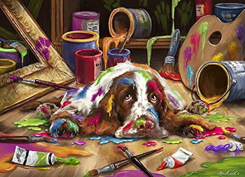 Vermont Christmas Company Puppy Picasso Puzzle 1000 Teile von Vermont Christmas Company