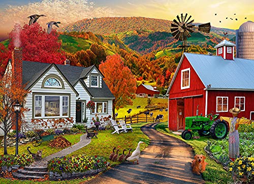 Vermont Christmas Company Puzzle "Country Farm in The Fall", 1000 Teile, vollständig ineinandergreifende und zufällig geformte Teile Vermont Christmas Company Puzzle "Country Farm in The Fall", 1000 Teile, vollständig ineinandergreifende und zufällig geformte Teile von Vermont Christmas Company