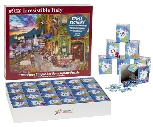 Vermont Christmas Company Unwiderstehliches Italien, einfache Abschnitte, Puzzle, 1000 Teile, 24 Abschnitte zum Vervollständigen – wählen Sie Ihren Schwierigkeitsgrad Vermont Christmas Company Unwiderstehliches Italien, einfache Abschnitte, Puzzle, 1000 Teile, 24 Abschnitte zum Vervollständigen – wählen Sie Ihren Schwierigkeitsgrad von Vermont Christmas Company