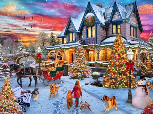 Vermont Christmas Company Weihnachtspuzzle, Dämmerung, 550 Teile, vollständig ineinandergreifende und zufällig geformte Teile, 61 x 45,7 cm, Urlaubspuzzles für die Familie Vermont Christmas Company Weihnachtspuzzle, Dämmerung, 550 Teile, vollständig ineinandergreifende und zufällig geformte Teile, 61 x 45,7 cm, Urlaubspuzzles für die Familie von Vermont Christmas Company