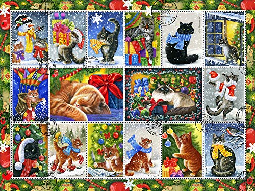Vermont Christmas Company Christmas Cat Stamps Puzzle 550 Teile Vermont Christmas Company Christmas Cat Stamps Puzzle 550 Teile von Vermont Christmas Company