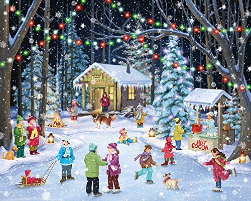 Woodland Skaters Jigsaw Puzzle 1000 Teile von Vermont Christmas Company