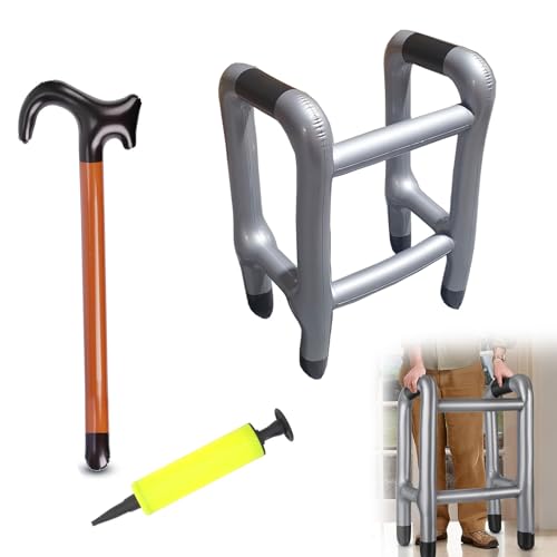 Aufblasbares Zimmer Rahmen - Blow Up Gehgestell & Stock Set, Blow Up Zimmer Frame Gag Spielzeug, Spaß Aufblasbarer Gehstock & Stock für Fasching, Ruhestand, Junggesellinnenabschiede, Geburtstag Aufblasbares Zimmer Rahmen - Blow Up Gehgestell & Stock Set, Blow Up Zimmer Frame Gag Spielzeug, Spaß Aufblasbarer Gehstock & Stock für Fasching, Ruhestand, Junggesellinnenabschiede, Geburtstag von Vernerth