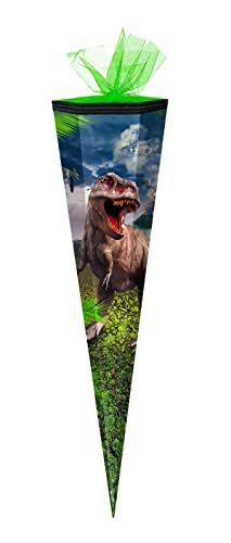 Schultüte / Zuckertüte / 85cm / eckig / "Dinosaurier T-Rex" von Verpackungsmittel