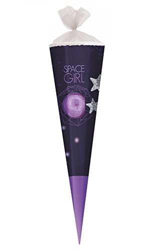 Schultüte / Zuckertüte / 85cm / eckig / "Space Girl" von Verpackungsmittel