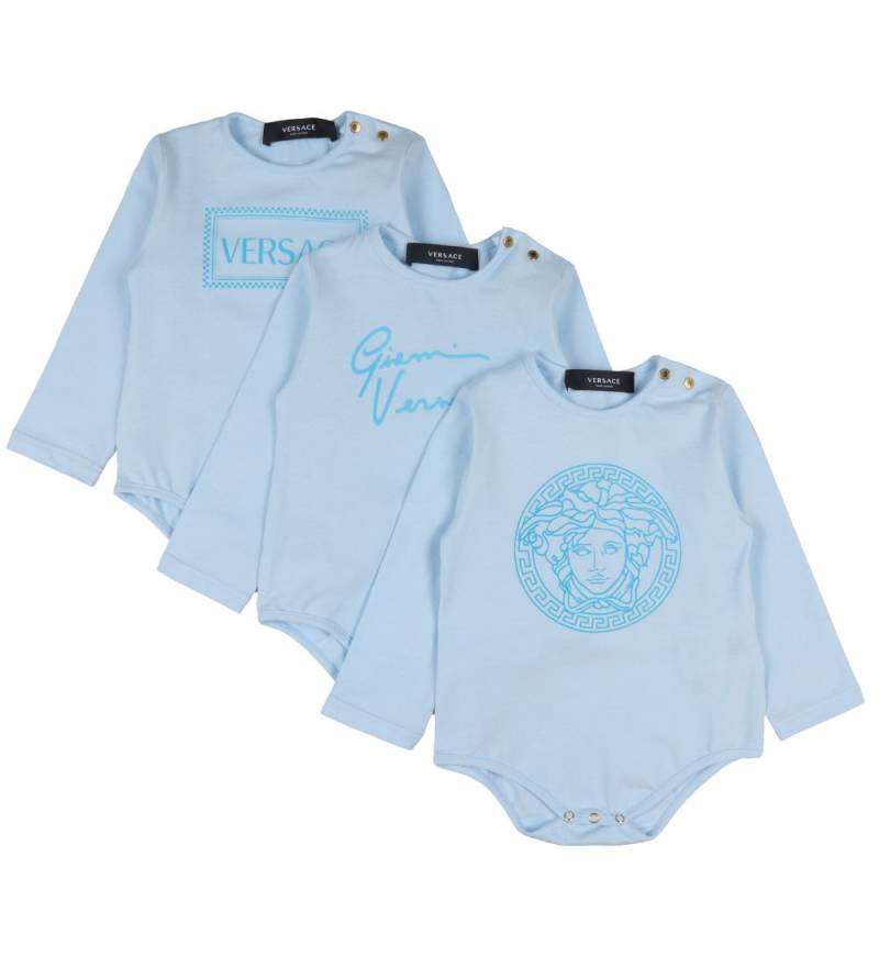 Versace Geschenkbox - Bodys l/ä - 3er-Pack - Hellblau - Versace - 9-12 mt - Body L/Ä Versace Geschenkbox - Bodys l/ä - 3er-Pack - Hellblau - Versace - 9-12 mt - Body L/Ä von Versace