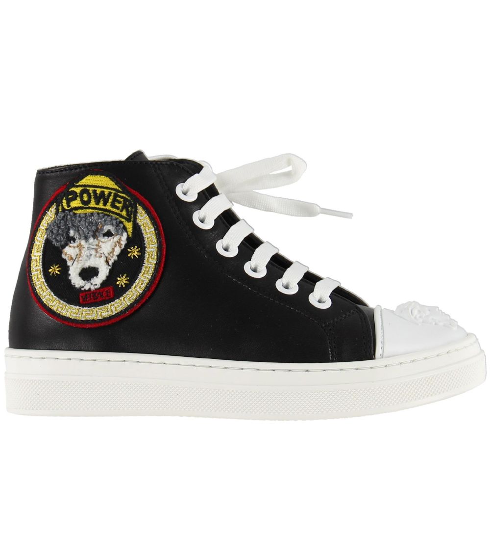 Young Versace Stiefel - Schwarz m. Aufnäher - Versace - 34 - Stiefel Young Versace Stiefel - Schwarz m. Aufnäher - Versace - 34 - Stiefel von Versace
