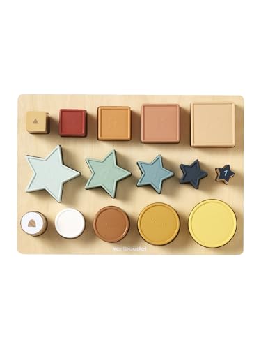 Vertbaudet VERTBAUDETBaby Formen-Puzzle, Silikon/Holz FSC®Mehrfarbig von Vertbaudet