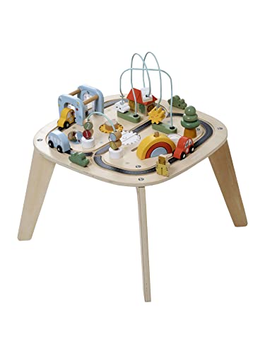Vertbaudet Baby Activity-Tisch mit Autos, Holz FSC beige von Vertbaudet