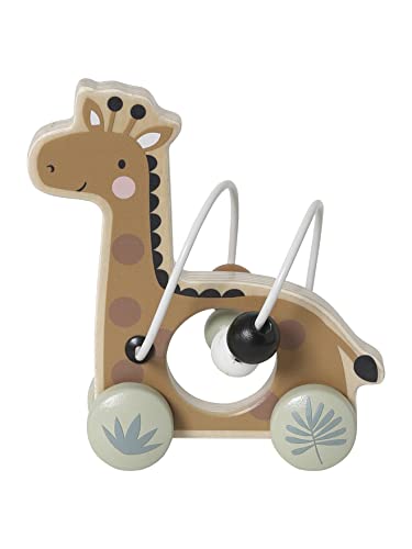 Vertbaudet Baby Motorikschleife Bär, Holz FSC® braun/tansania Giraffe ONE Size von Vertbaudet