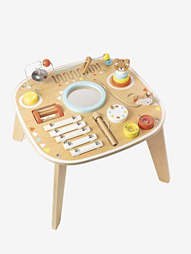 Vertbaudet Baby Spieltisch mit Musikinstrumenten, Holz FSC® Natur/Mehrfarbig ONE Size von Vertbaudet