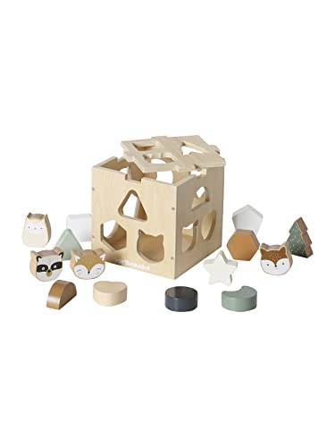 Vertbaudet Formen-Sortierbox,Grüner Wald, Holz FSC® Mehrfarbig ONE Size von Vertbaudet
