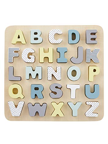 Vertbaudet Kinder Buchstaben-Puzzle, Holz FSC® Mehrfarbig ONE Size von Vertbaudet