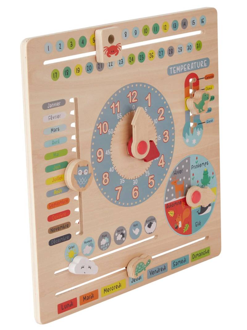 Vertbaudet Kinder Spieluhr mit Kalender, Holz FSC von Vertbaudet