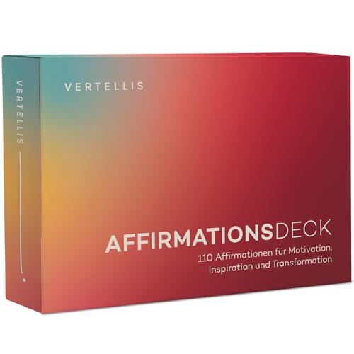 Vertellis Affirmationskarten – Kartenspiel 110 Affirmationen für Motivation, Inspiration und Transformation, Ideal zum Spielen mit Freunden und Familie Vertellis Affirmationskarten – Kartenspiel 110 Affirmationen für Motivation, Inspiration und Transformation, Ideal zum Spielen mit Freunden und Familie von Vertellis