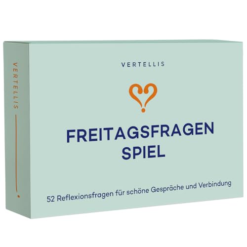 Vertellis Freitagsfragenspiel, Spiele für Erwachsene, Fragen zur Reflexion, Kartenspiel, 52 Reflexionsfragen Vertellis Freitagsfragenspiel, Spiele für Erwachsene, Fragen zur Reflexion, Kartenspiel, 52 Reflexionsfragen von Vertellis