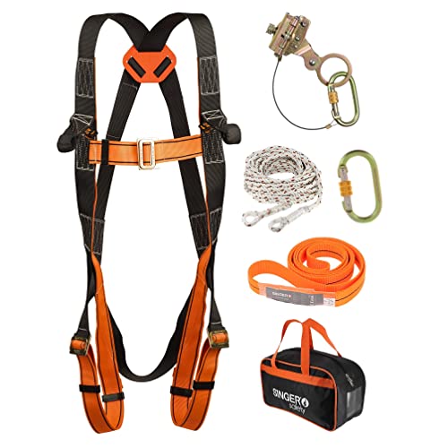 Vertisafe Dachdecker Set Sicherheitsgeschirr Absturzsicherung 10m Seil Dämpfer von Vertisafe