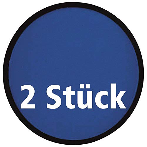 2 Frisbee, Blau, Faltbar mit Etui aus Polyester Wurfscheibe Wufspielzeug Freizeit von Vertrieb durch Poster38