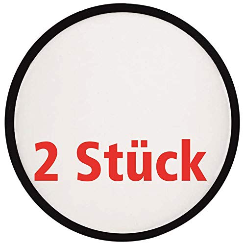 2 Frisbee, Weiß, Faltbar mit Etui aus Polyester Wurfscheibe Wufspielzeug Freizeit von Vertrieb durch Poster38