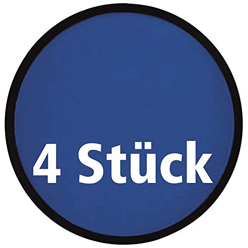 4 Frisbee, Blau, Faltbar mit Etui aus Polyester Wurfscheibe Wufspielzeug Freizeit von Vertrieb durch Poster38