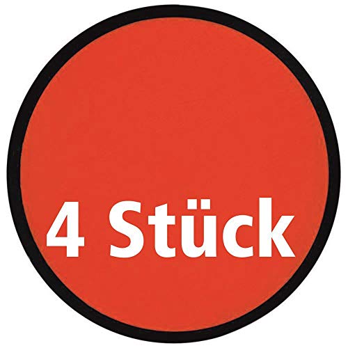 4 Frisbee, Rot, Faltbar mit Etui aus Polyester Wurfscheibe Wufspielzeug Freizeit von Vertrieb durch Poster38