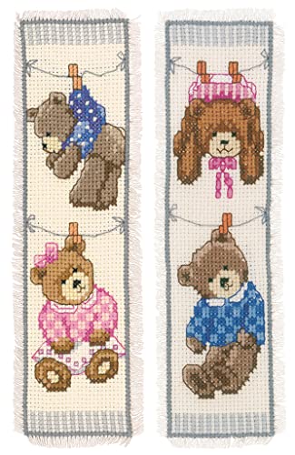 Vervaco Stickset, Birth Bears (14 Count), 6 x 20 cm von Vervaco