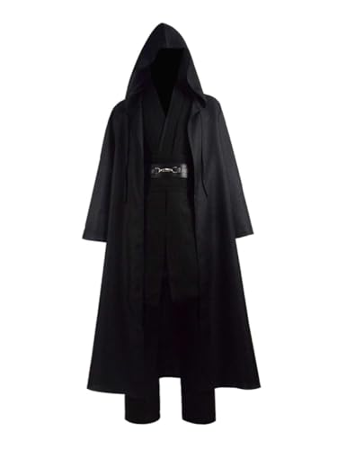 Klassisches Film-Kostüm, braunes Gewand, weiße Tunika und Hose, Cosplay-Outfit - Schwarz - Small von Very Last Shop