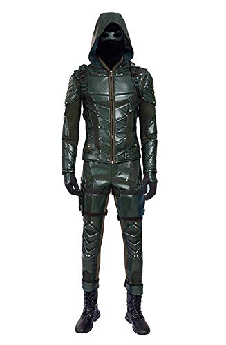 Very Last Shop Hot TV Serie Herren Bogenschützen-Kostüm Grün mit Zubehör Herren Halloween Kostüm (US Men-XXL, Grün) von Very Last Shop