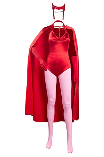 Verycos Damen Wanda Maximoff Cosplay Kostüm Kopfschmuck Umhang Krone Halloween Outfit von Verycos