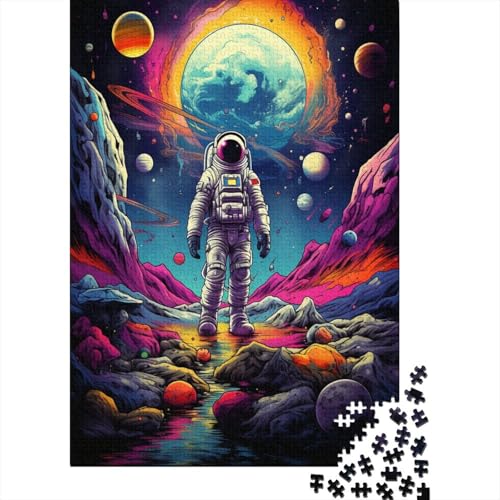 Farbenfrohes Puzzle Bunter Astronaut Geschicklichkeitsspiel Home Dekoration Puzzle Raumanzüge Puzzle-Geschenk Puzzle 1000 Teile Herausforderndes Puzzle Für Erwachsene Und Kinder 300pcs (40x28cm) von VesFy