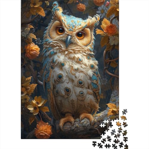 Farbenfrohes Puzzle Coole Eule Geschicklichkeitsspiel Home Dekoration Puzzle Tier Puzzle-Geschenk Puzzle 1000 Teile Erwachsenen Puzzle Für Erwachsene 1000pcs (75x50cm) von VesFy